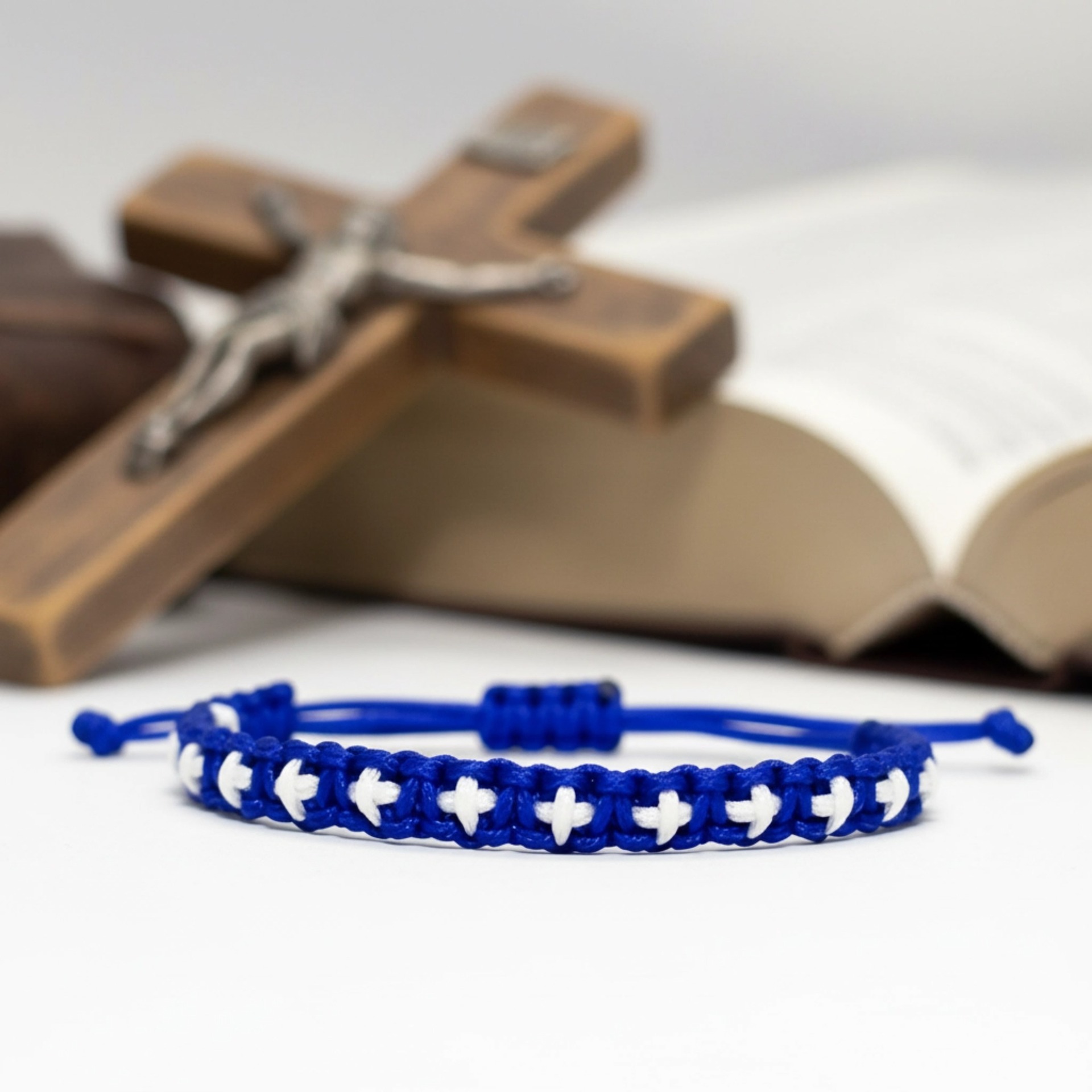 Fashion Ethnic Wear For Men - New Adjustable Rope Woven Cross Bracelet