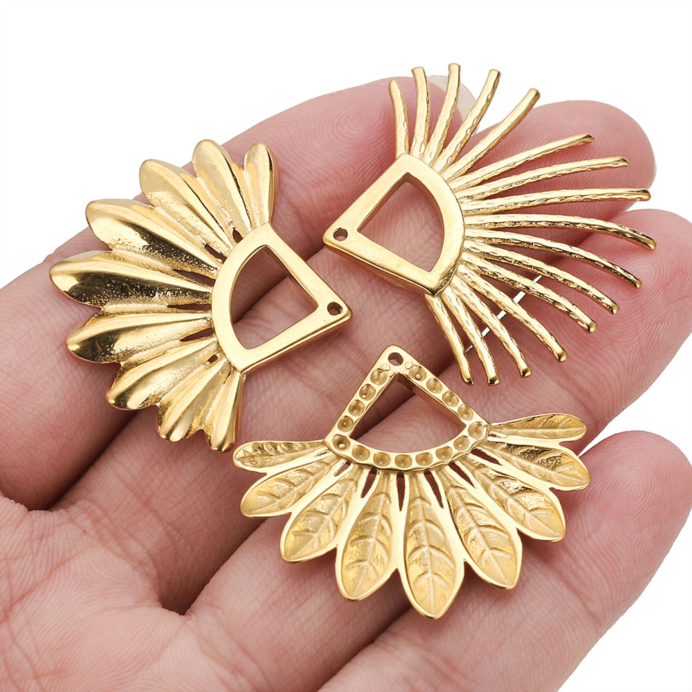 2pcs Stainless Steel Fan Shape - Ethnic Fashion Collection review and price