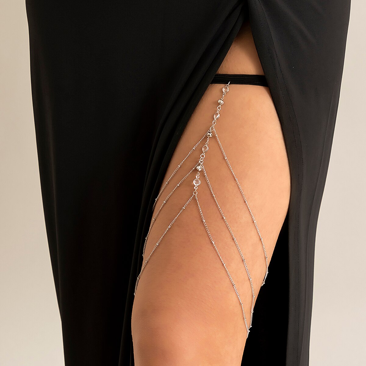 Boho Elastic Band Crystal Leg  - Ethnic Fashion Collection review and price