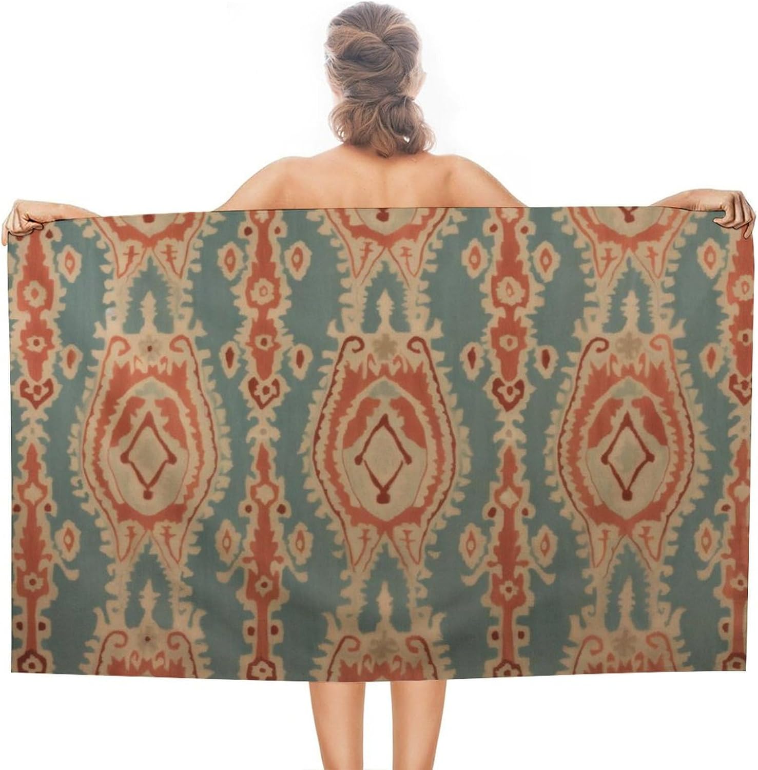 Fabric Pattern Beach Towels Ab - Ikat Woven Fabric review and price