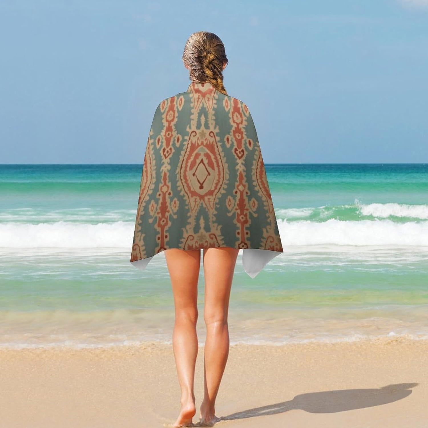 Fabric Pattern Beach Towels Ab - Ikat Woven Fabric review and price