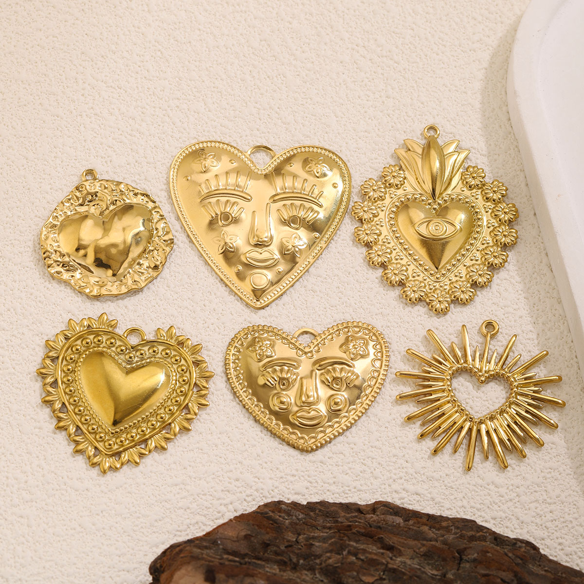 5Pcs PVD Gold Stainless Steel  - Ethnic Fashion Collection review and price